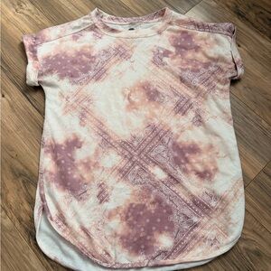 Cupio Women's Mauve and Cream Short Sleeve Tee